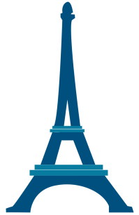 Eiffel tower blue icon 2014 svg