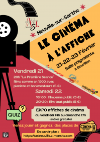 Le cinema a l affiche affiche a4